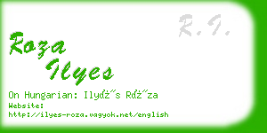 roza ilyes business card